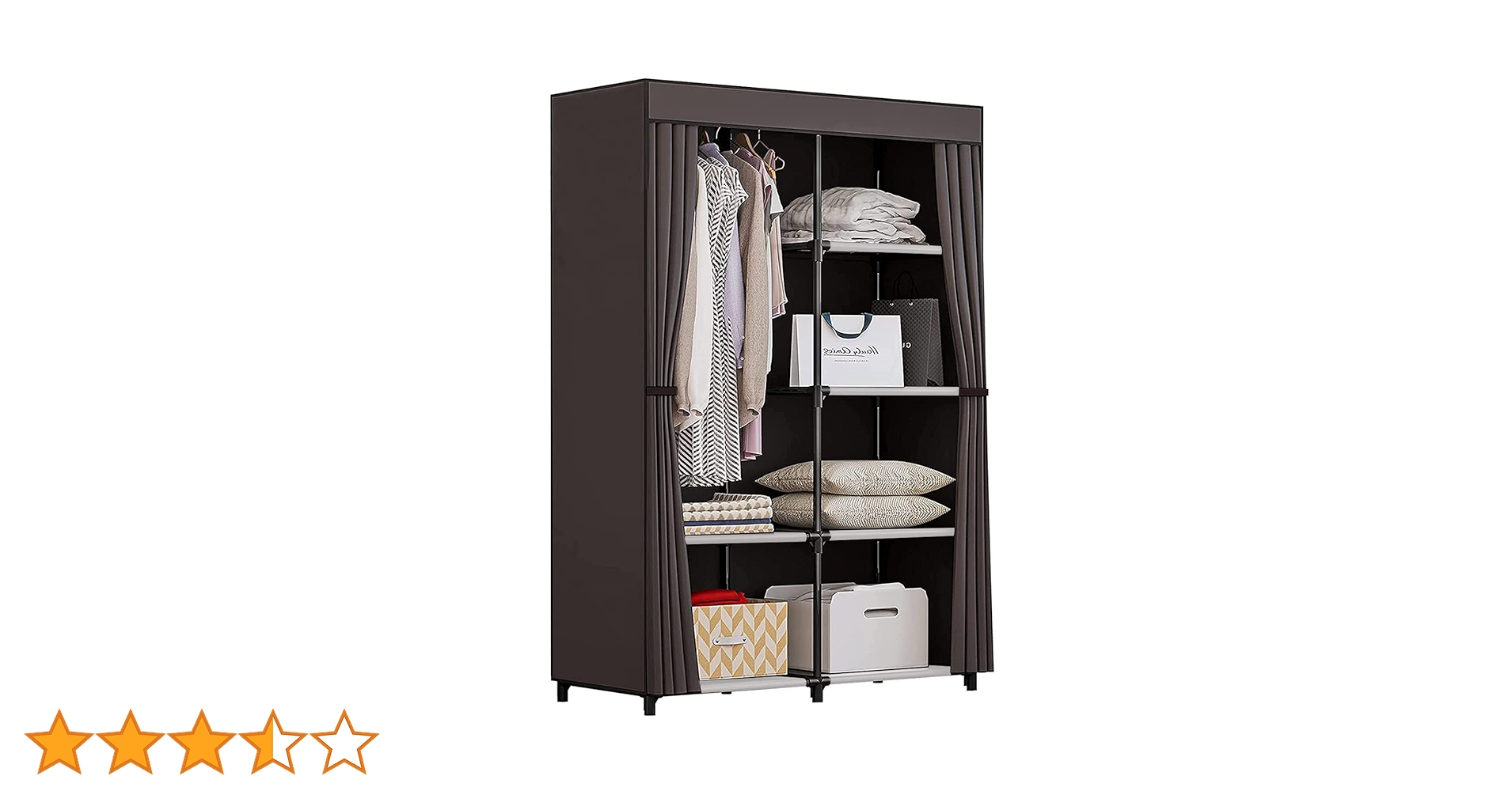 Amazon.co.jp: AZAKBL ワードローブ カバー付き クローゼット